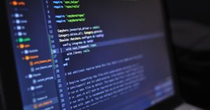 Lines of code on a computer screen