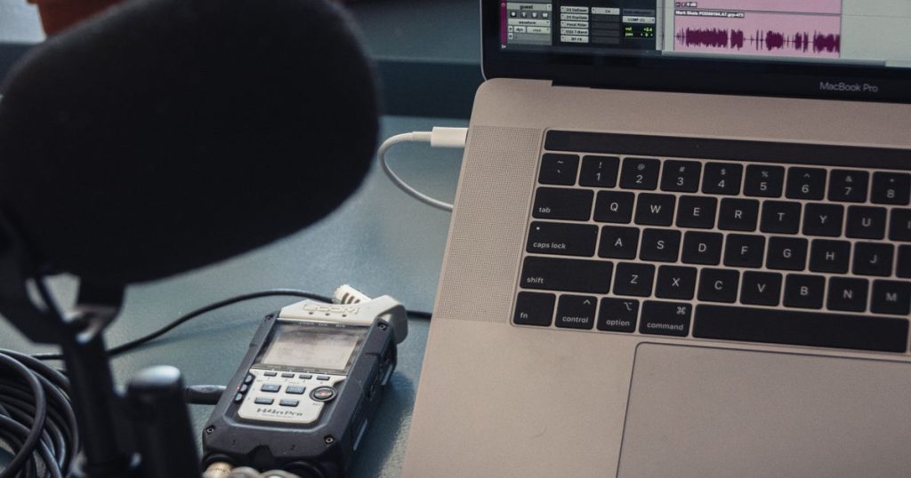 Close-up of electronic devices on a desk
